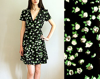 Vintage floral dress, 1960's print dress, summer dress, party dress, vintage dress, retro dress, boho dress, mod dress, sixties style dress