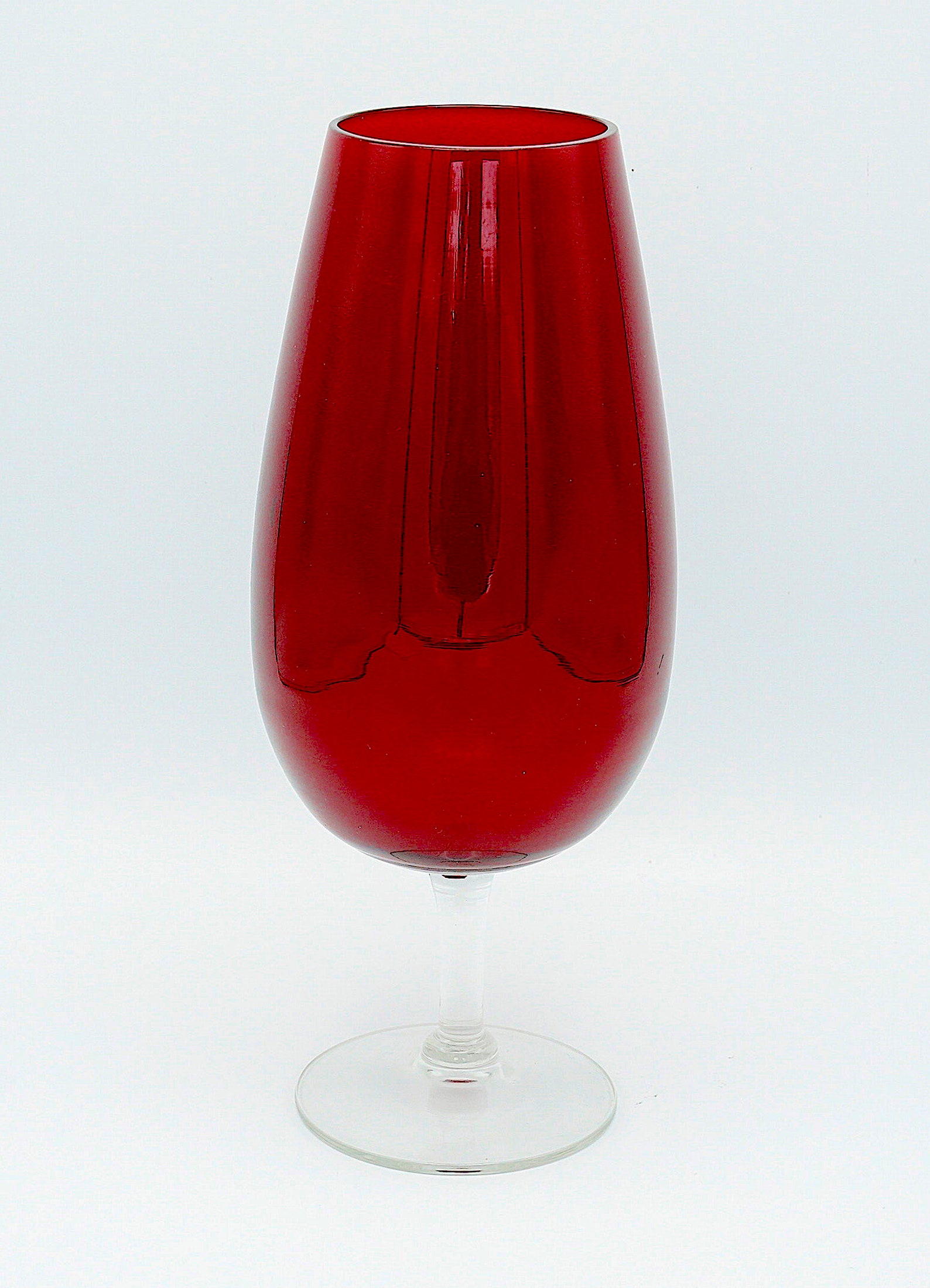 Vintage Glass Vase Red Glass Vase Bulb Shaped Vase Retro Etsy UK
