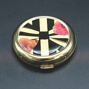 Vintage Art Deco mirror, compact mirror, make-up mirror, lipstick mirror, handbag mirror, hand mirror, small mirror, purse mirror