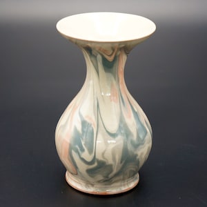 vase en poterie vintage, vase en céramique, vase fait à la main, vase marbré, persillage en céramique, petit vase, vase vintage