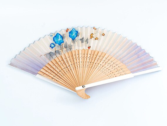 Vintage wooden fan, Oriental fan, vintage fan, wo… - image 4