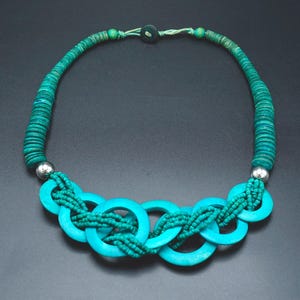 Vintage Turquoise necklace, Turquoise necklace, turquoise beaded necklace, vintage necklace, turquoise  beads, boho necklace