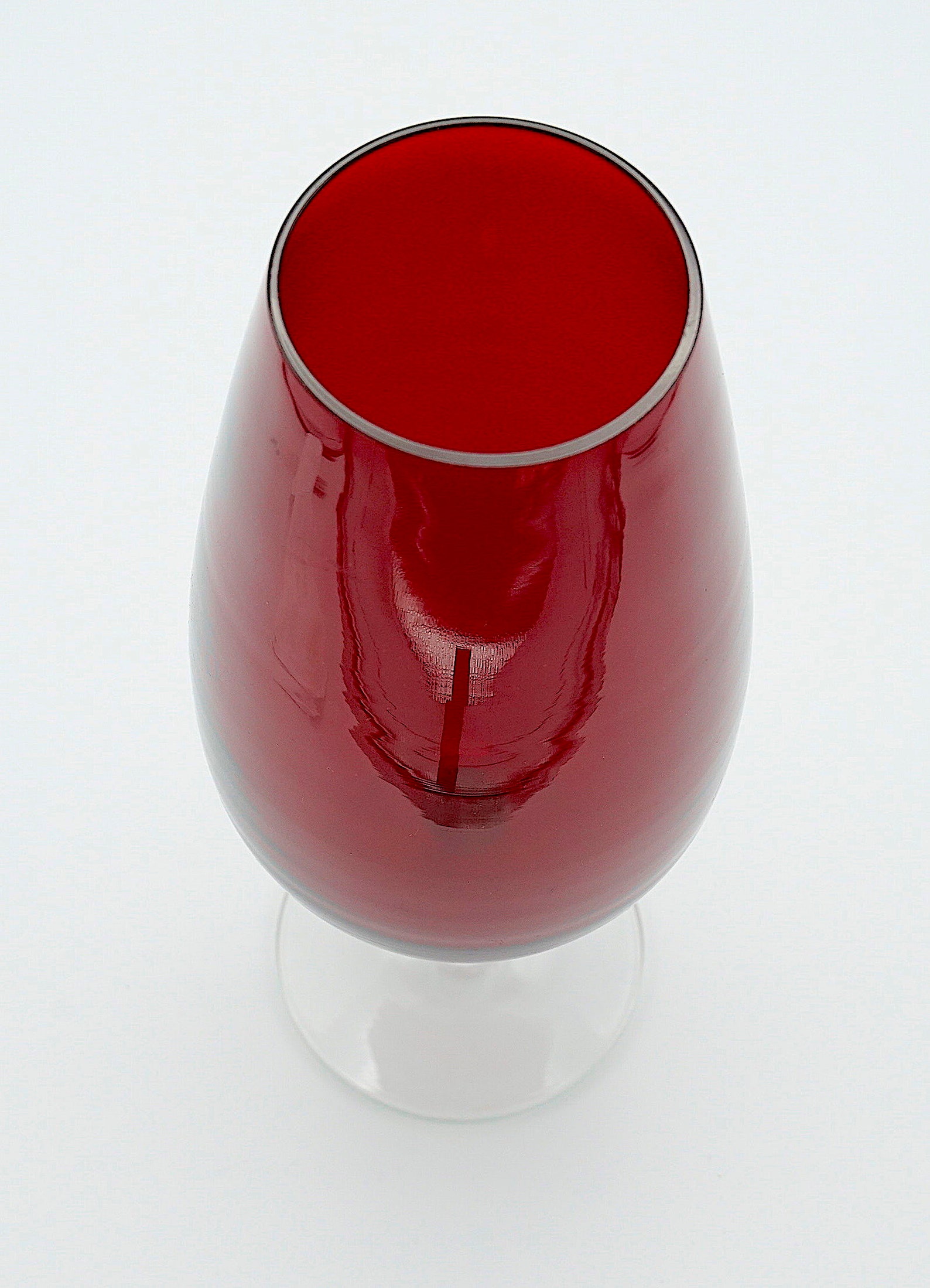 Vintage Glass Vase Red Glass Vase Bulb Shaped Vase Retro Etsy UK