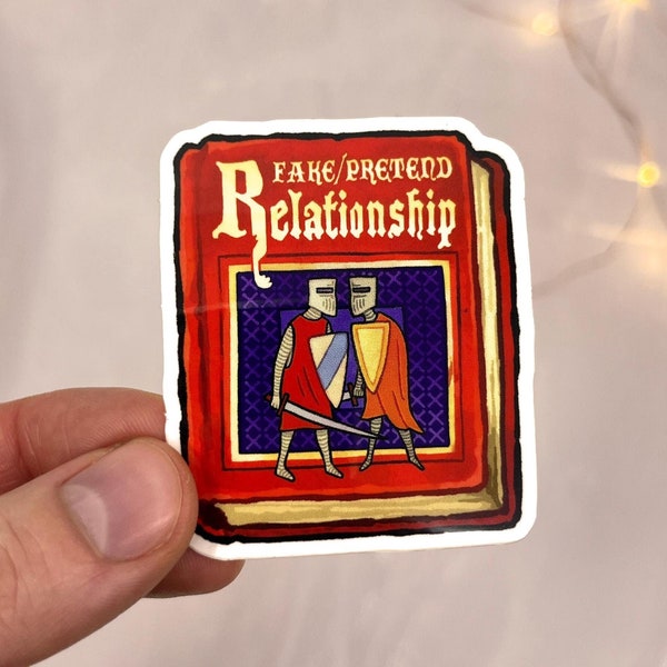 Pegatina de fanfiction de relación falsa/pretendida