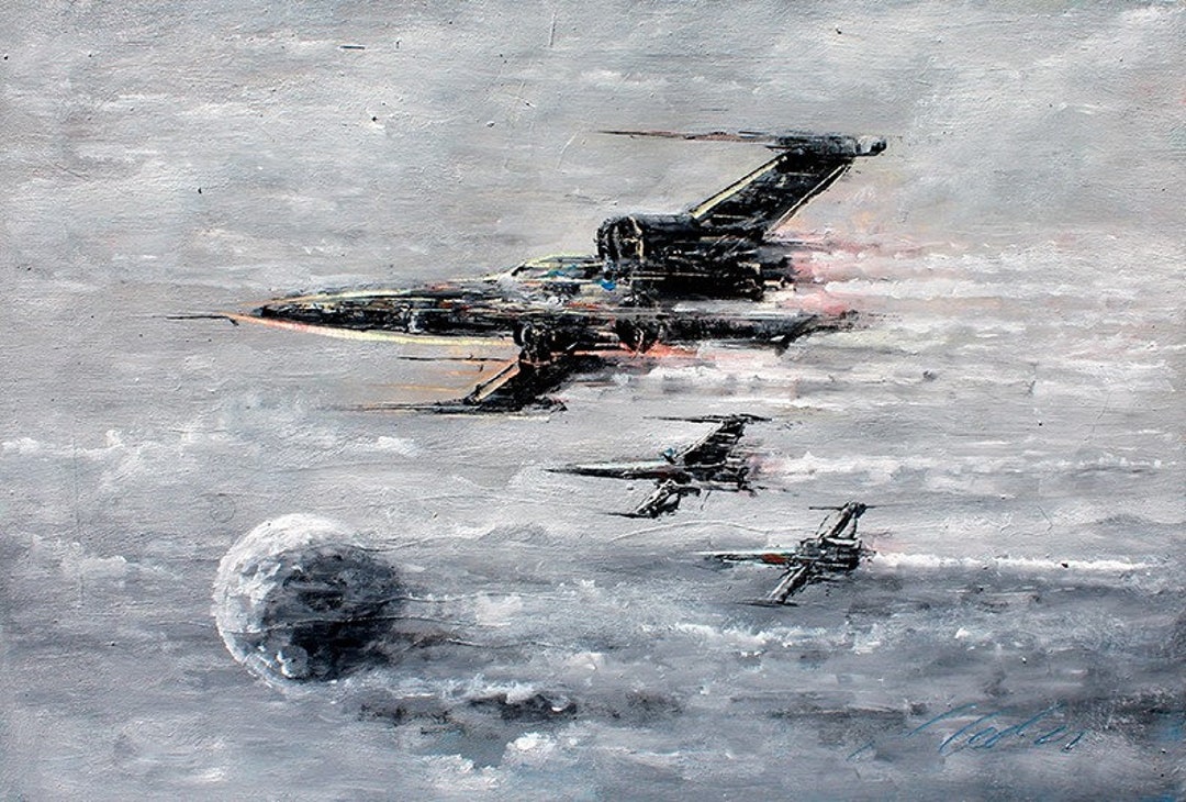 Black and White X wing Fighter Canvas Print Star Wars Print Star Wars Gift Star Wars Wall Art Star Wars Home Decor Etsy