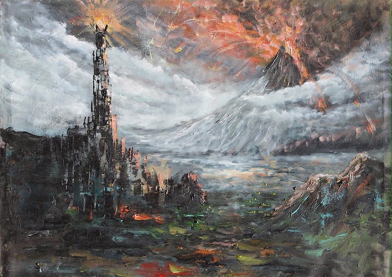 Mordor Canvas Print Lord of the Rings Poster LOTR Art Print | Etsy