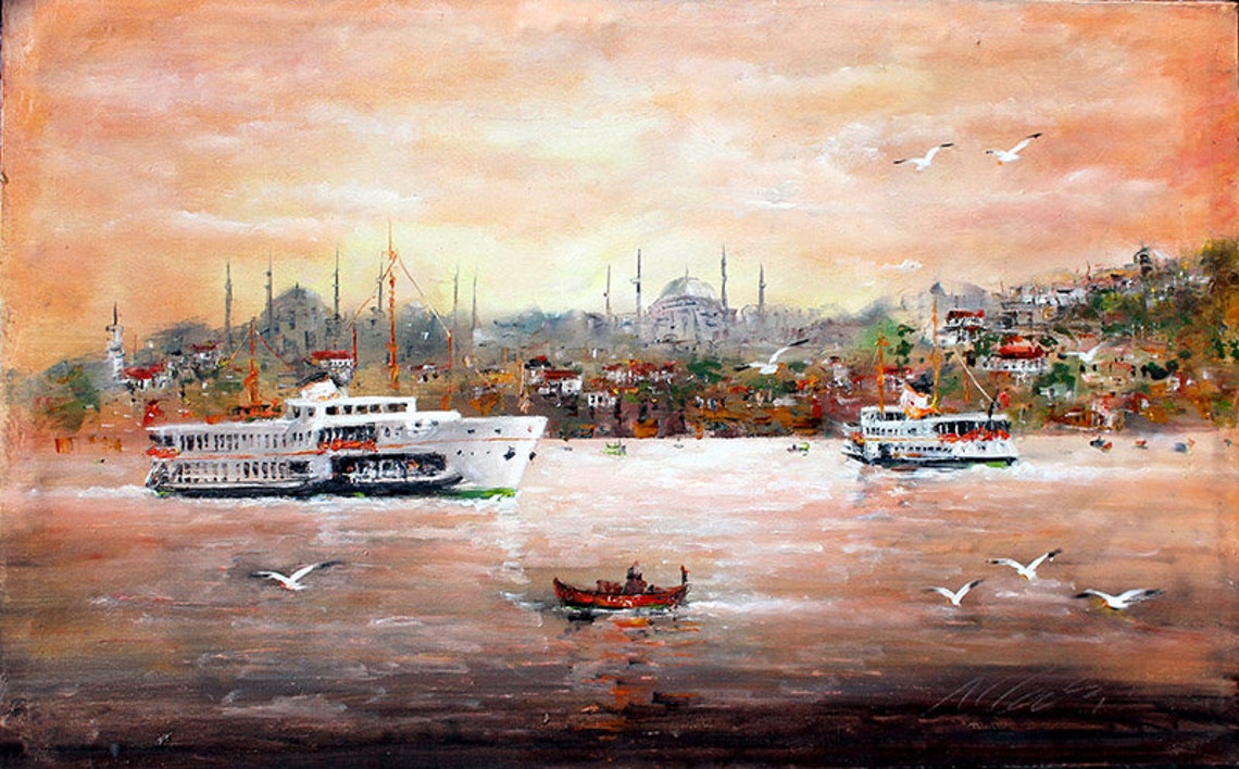 Istanbul Art Print Turkey Wall Art Istanbul Landscape Etsy