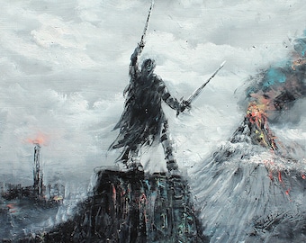 Aragorn Canvas Print, Aragorn at Mordor Wall Art by Naci Caba