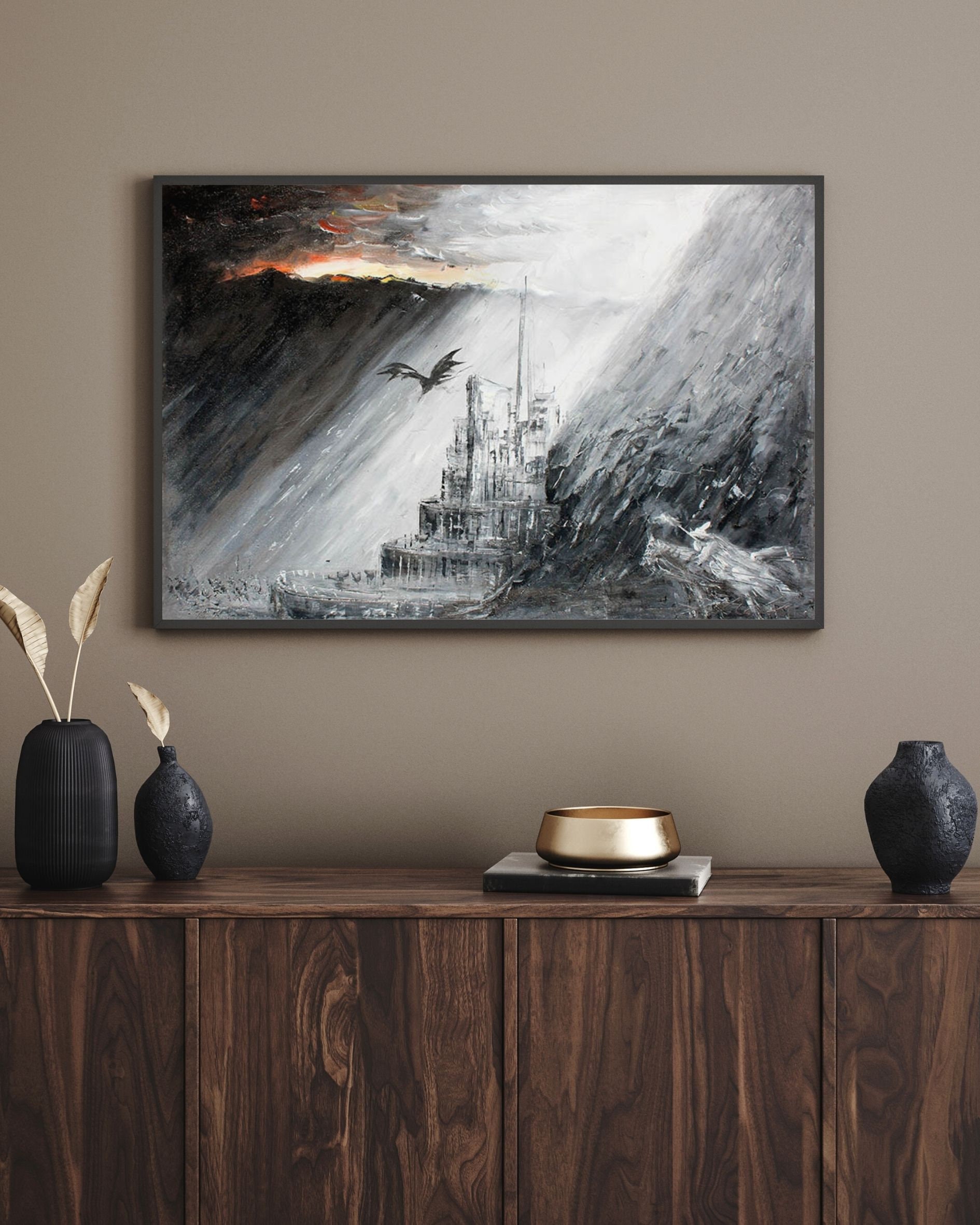 Minas Tirith Gondor Art Print - LOTR Wall Art - GaleriFoton