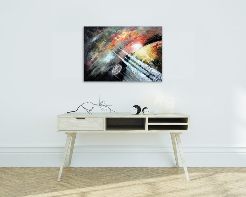 Canvas Print Star Wars Millennium Falcon Print Star Wars Fan Art Print Star Wars Themed Millennium Falcon Print
