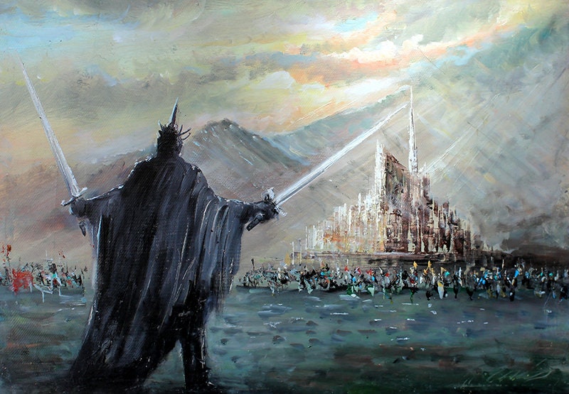 A Witch King of Angmar watercolor painting I finished in about an