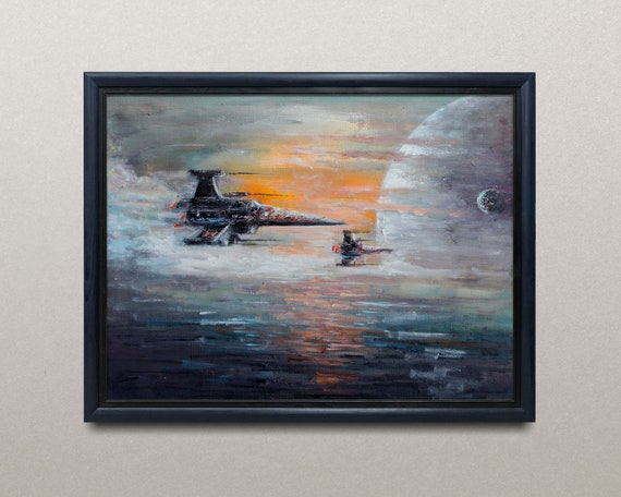 X-wings Landscape Wall Art Print & Handmade Oil Painting - Etsy