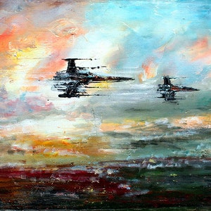Star Wars X-Wings Canvas Print, Sci-Fi Art