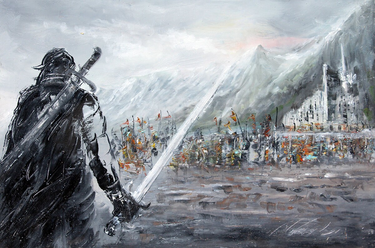 LOTR Canvas Print Aragorn Print Lord Of The Rings Art Lord Of The 