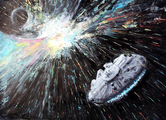Illustration Millenium Falcon Star Wars Diamond Painting