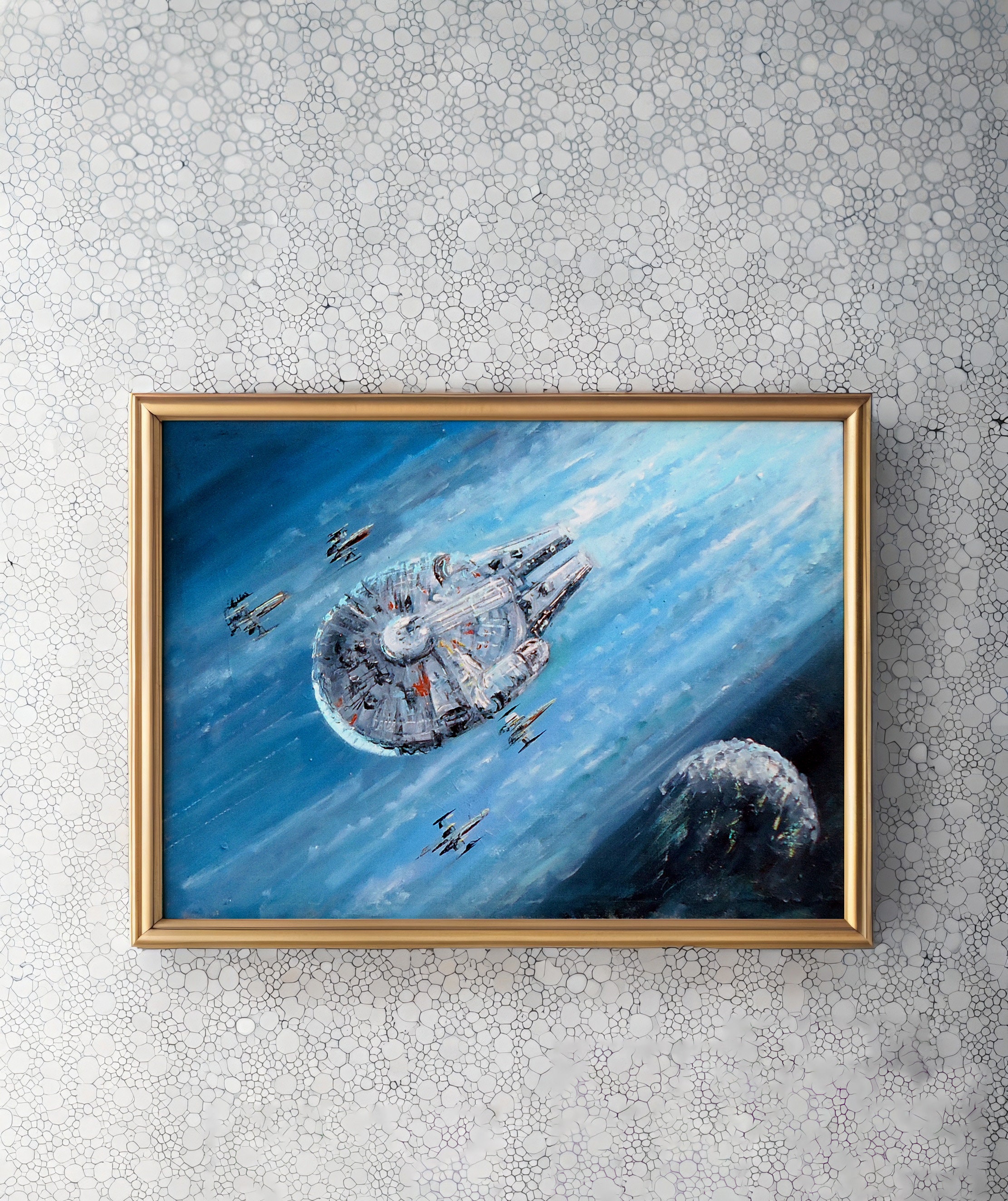 ミレニアム・ファルコンのキャンバスプリント、スター・ウォーズのX