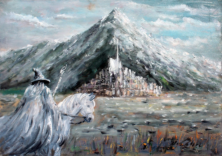 Gandalf Ride To Minas Tirith Wall Art - Gondor Canvas Print - GaleriFoton