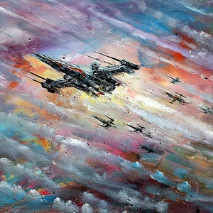 X-Wing Fighters Leinwanddruck von Naci Caba