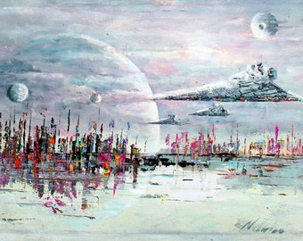 Star Destroyer Landscape Art - Star Wars GIFT - Star Wars Themed Wall Art