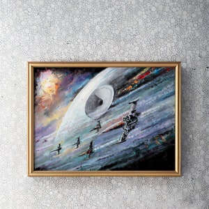 X-Wing Fighters & The Death Star Canvas Giclee Print Wall Art by Naci Caba image 6