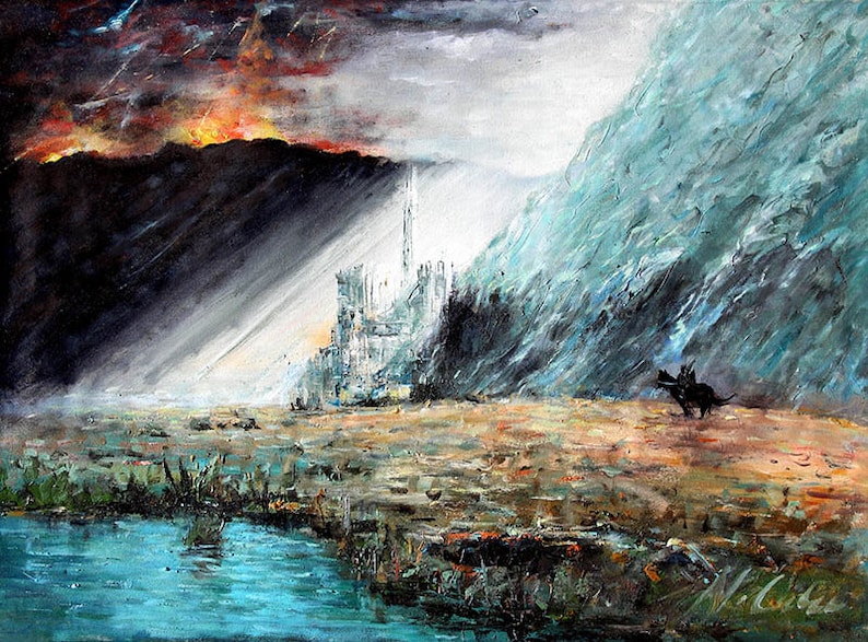 Lord of the Rings Canvas Print, LOTR Wall Art, Gondor Print, Tolkien