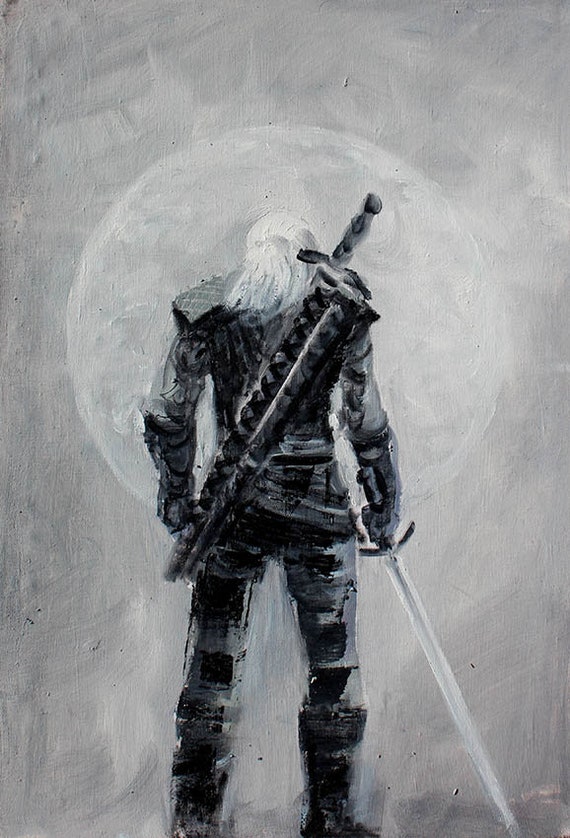 The Witcher video Game Drawing Print -  Hong Kong