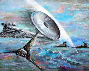 Imperial Military Star Wars Art Print, Star Wars Painting, Star Wars Gift