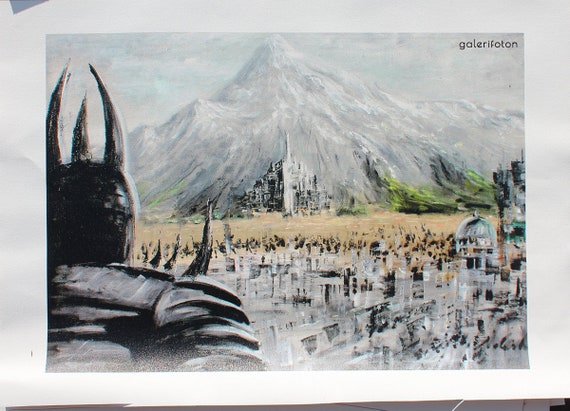 Minas Tirith Gondor Art Print - LOTR Wall Art - GaleriFoton