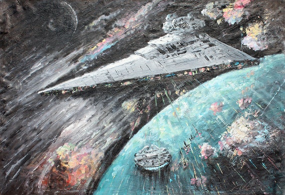 Star Wars Destroyer Millennium Falcon Canvas Printed Wall Art Pictures 5 Pcs Star Wars Destroyer Millennium Falcon Canvas Printed Wall Art Pictures 5 Pcs