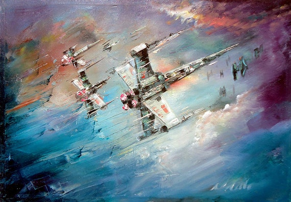 X-ウイング・ファイター スターウォーズ キャンバスアートプリント SF