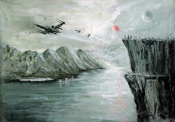 X Wing Fighters Print Star Wars Themed Wall Art Canvas Print Etsy