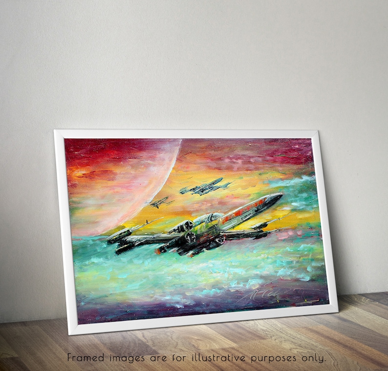 X-Wing Fighter Canvas Print Fan Art by Naci Caba