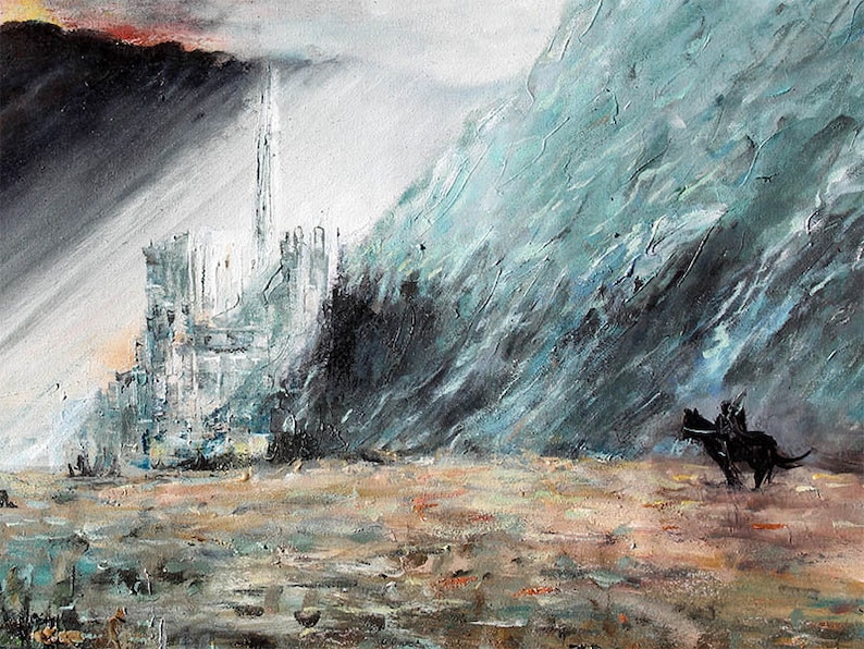 Lord of the Rings Canvas Print, LOTR Wall Art, Gondor Print, Tolkien