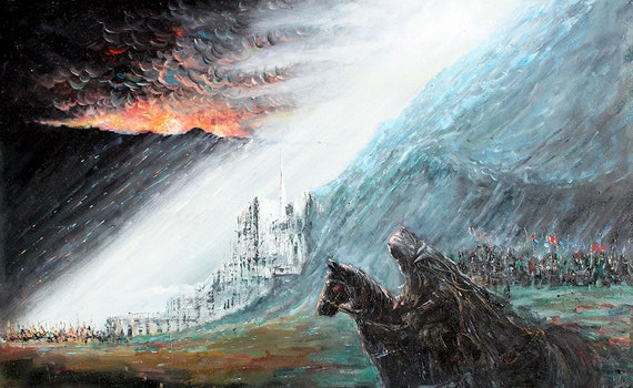 Gandalf Ride To Minas Tirith Wall Art - Gondor Canvas Print - GaleriFoton