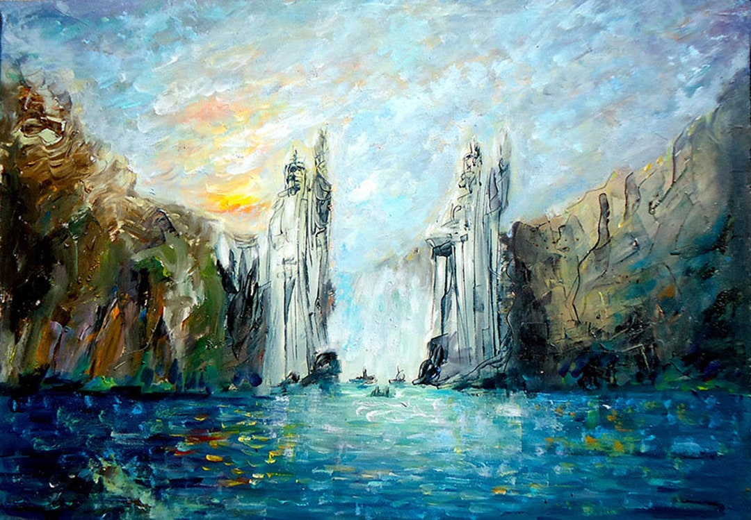 The Argonath Canvas Print, Lord of the Rings Art, LOTR Print, Lotr Wall  Art, LOTR Gift Prints, Tolkien Art