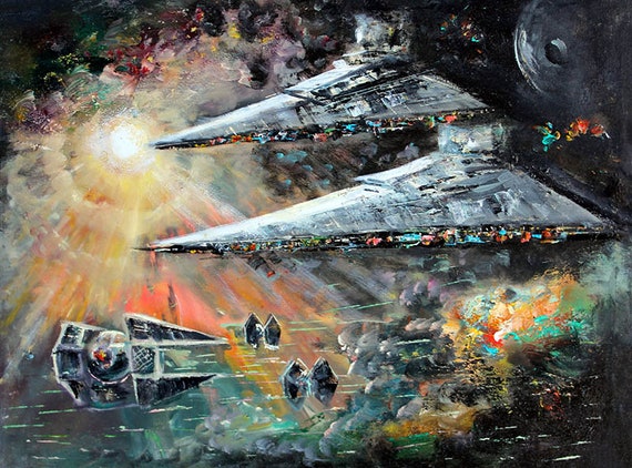 Imperial Star Destroyer Art Print Star Destroyer Wall Star Star Wars Print Etsy