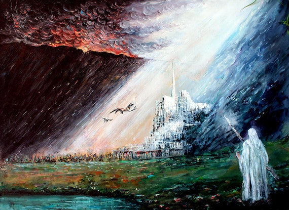 Minas Tirith Gondor artwork - view more Lord of the Rings paintings