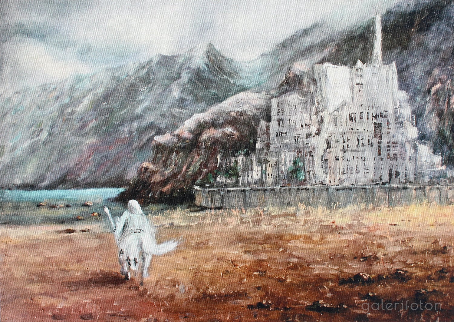 minas tirith watercolour