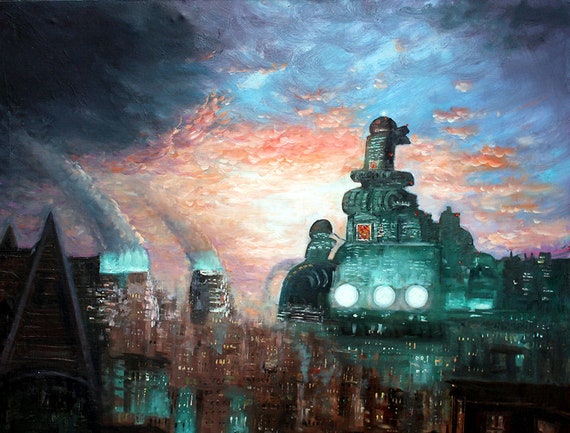 MTG　始まりの町　キャンバスアート MTG 始まりの町 キャンバスアート 絵 MTG 始まりの町 キャンバスアート