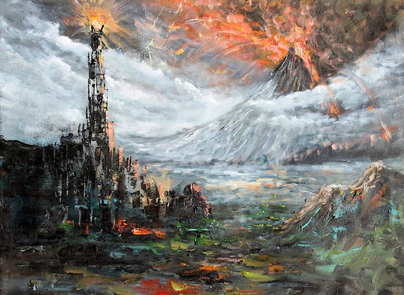 Mordor Canvas Print Lord of the Rings Poster LOTR Art Print LOTR Gift LOTR Painting by Naci Caba Etsy Australia