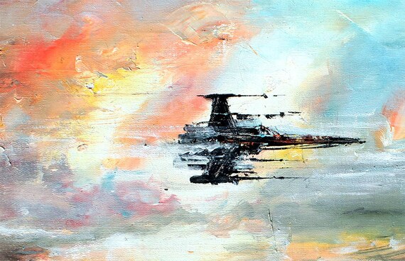 X-wing Starfighters Canvas Print, Star Wars Landscape Art - Etsy