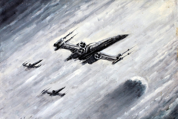 Grey X-wing Fighters Print - Wall Art on Canvas - Etsy