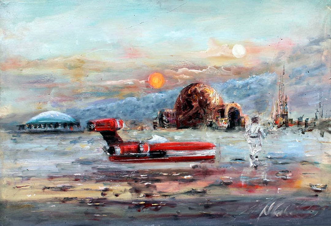 スター・ウォーズ ランドスピーダー、タトゥイーン キャンバスプリント