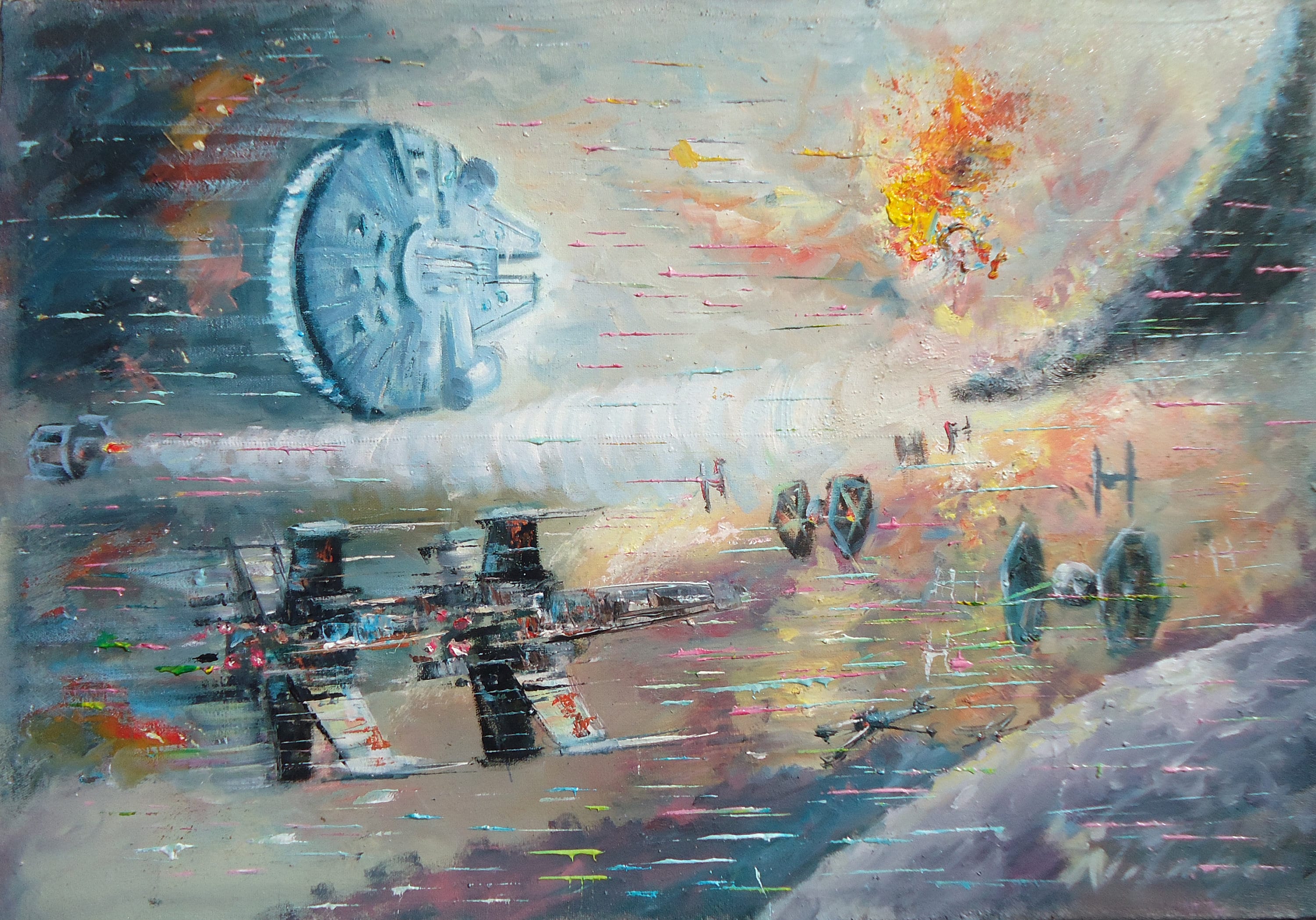 Star wars painting Star wars painting, Star wars art, Star wars paintings