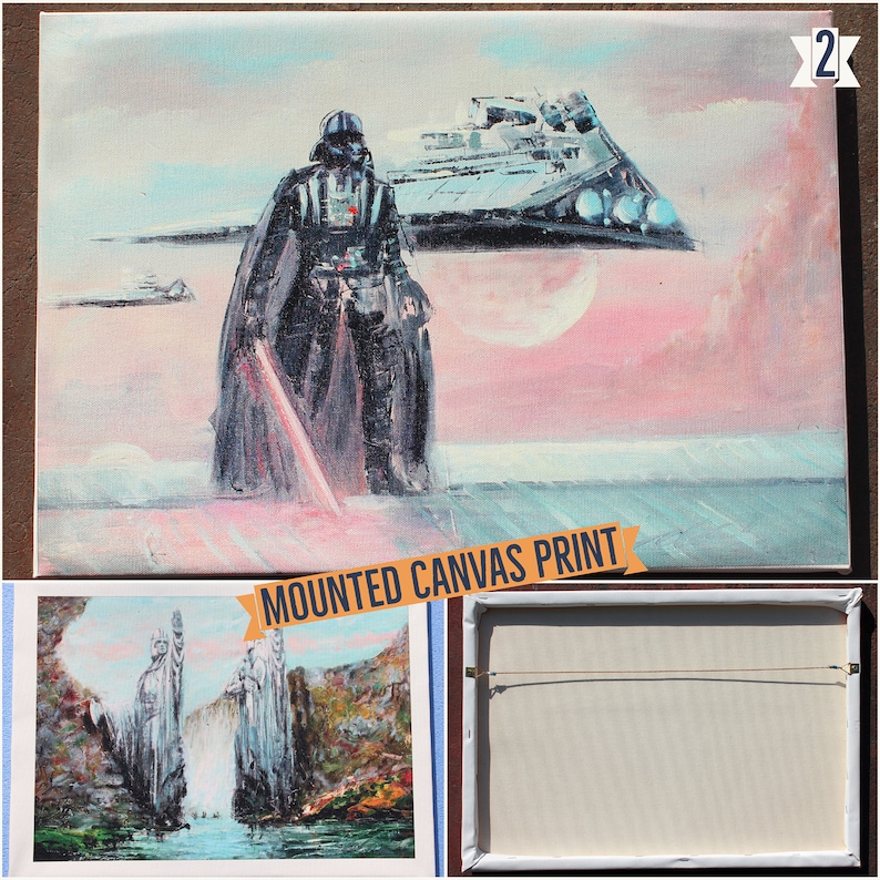 Tie Fighter Down Canvas Print Tie Fighter Wall Art Print by Naci Caba