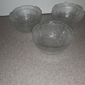 set of 6 Arcoroc Aspen leaf bowls