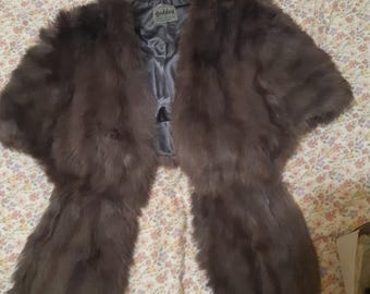 1950年代 ミンク ストール スカーフクリップ 42インチ x 4.5インチ