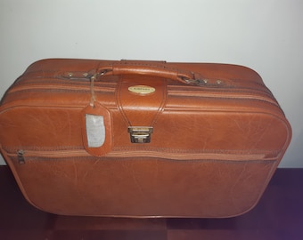 Airport  suitcase, travel luggage vintage suitcase,  train luggage