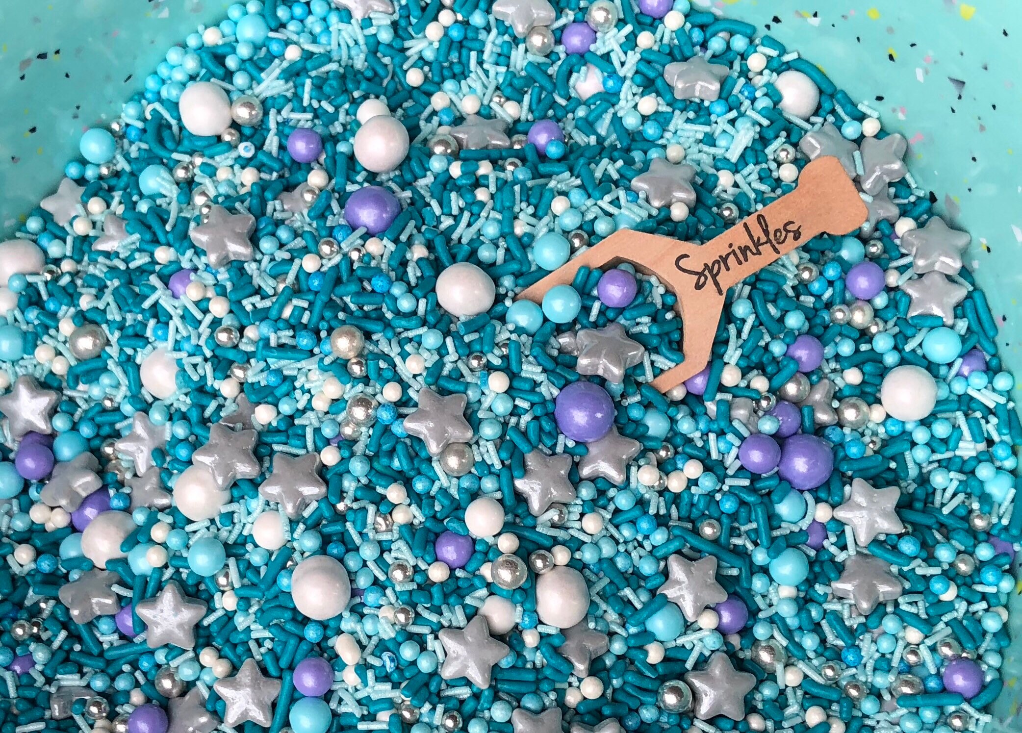 Sprinkle Mix Sprinkles Sparkling Sprinkles Teal sprinkles