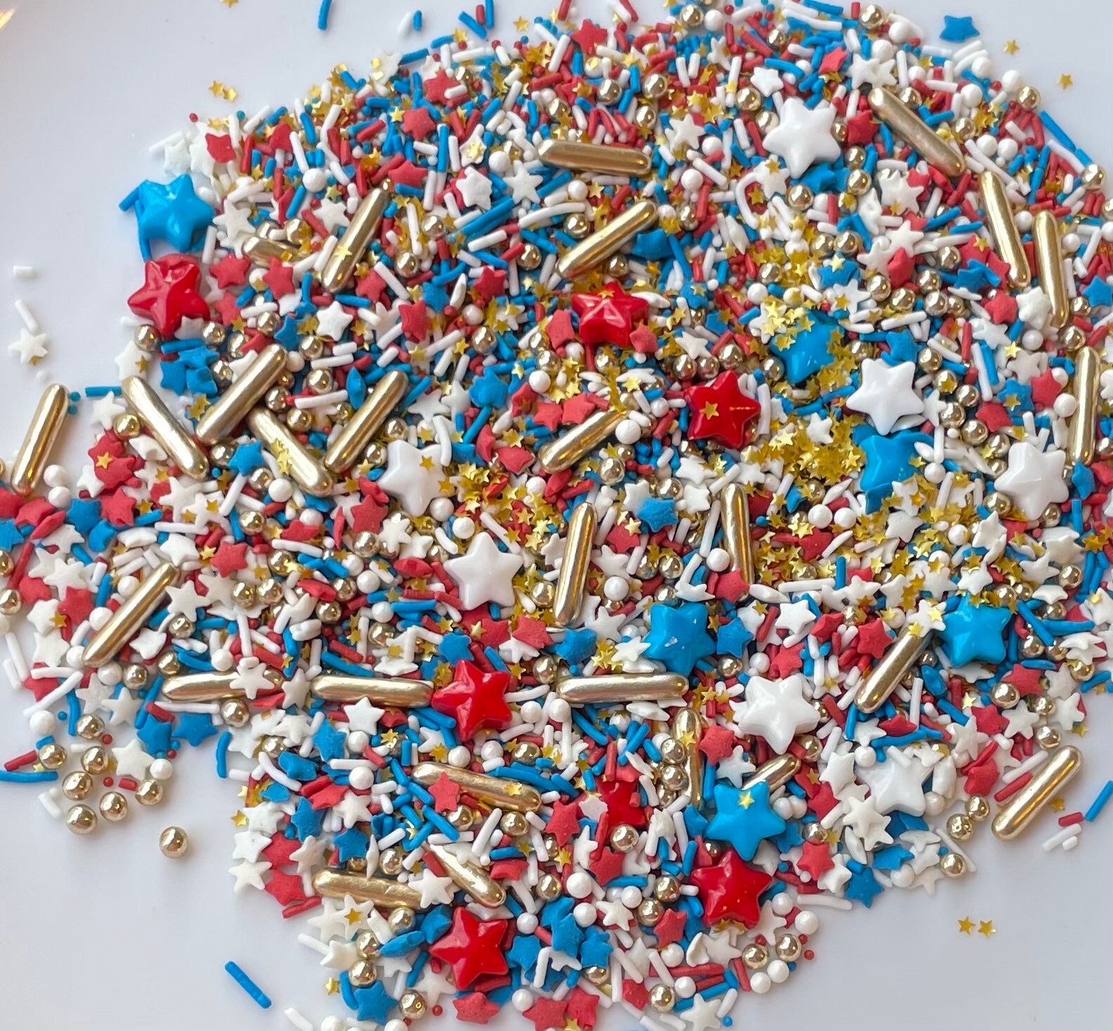 4th of July Sprinkles white Sprinkles patriotic sprinkle Etsy